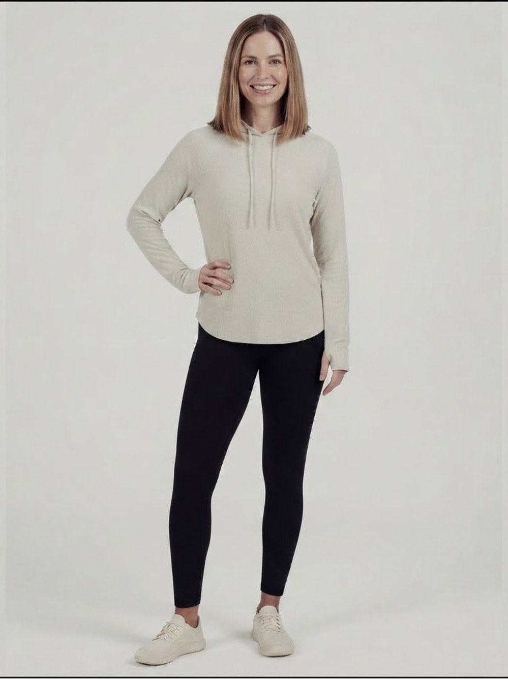 SAGE Women's Lightweight Hoodie, Long Sleeve(C 40”L 25”) - Picture 7 of 7